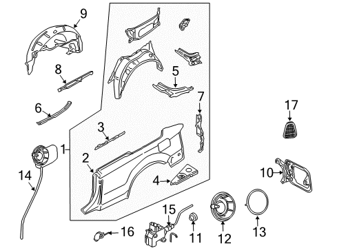 2008 Audi A4 Fuel Door Diagram