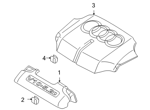 2007 Audi S8 Engine Appearance Cover