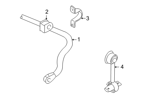 2002 Audi A4 Stabilizer Bar & Components Diagram 5