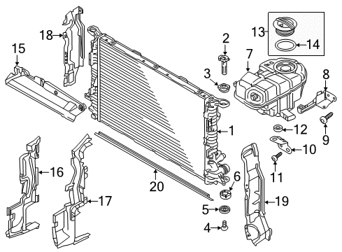 2013 Audi S7 Radiator & Components Diagram 2