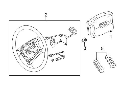 2004 Audi S4 Steering Wheel & Trim Diagram 3