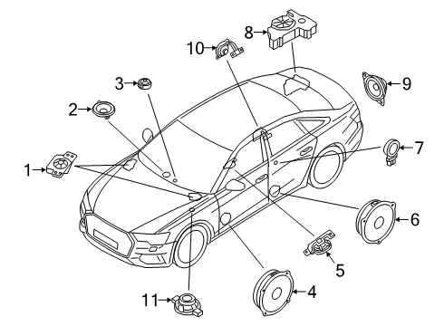 2020 Audi S7 Sportback Sound System Diagram