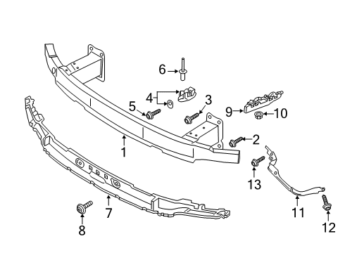 2025 Audi S7 Sportback Bumper & Components - Front Diagram