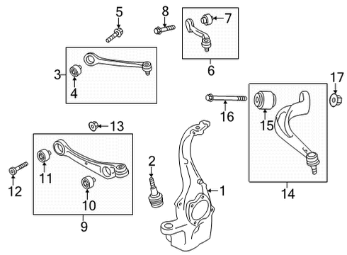 2022 Audi RS6 Avant Front Suspension Components Diagram