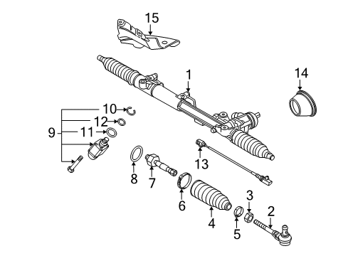 2007 Audi A4 Quattro Steering Gear & Linkage - Steering Diagram 2