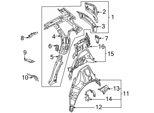 2025 Audi SQ6 e-tron Inner Structure - Quarter Panel