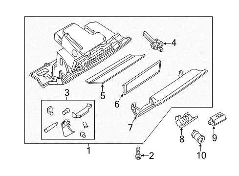 2023 Audi TT Quattro Glove Box Diagram