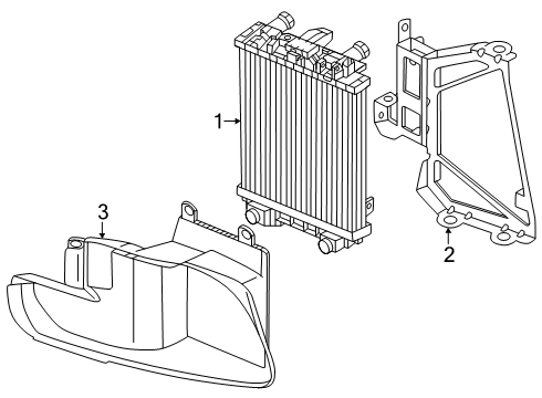 2014 Audi SQ5 Radiator Mount Bracket Diagram for 8R0-121-261-N