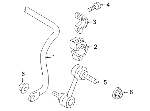 2006 Audi A3 Quattro Stabilizer Bar & Components Diagram 4