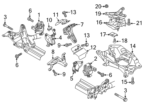 2014 Audi A6 Quattro Engine & Trans Mounting Diagram 4