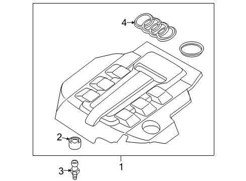2010 Audi Q7 Engine Appearance Cover Diagram