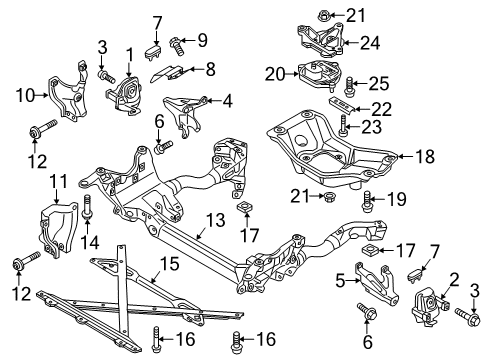 2013 Audi allroad Engine & Trans Mounting Diagram