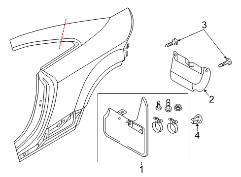 2021 Audi TT RS Quattro Exterior Trim - Quarter Panel