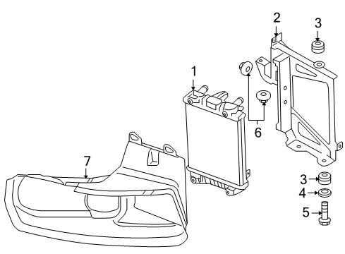 2012 Audi S5 Radiator & Components Diagram