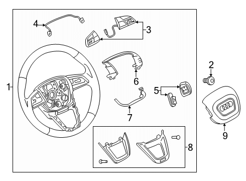 2025 Audi Q7 Steering Wheel & Trim