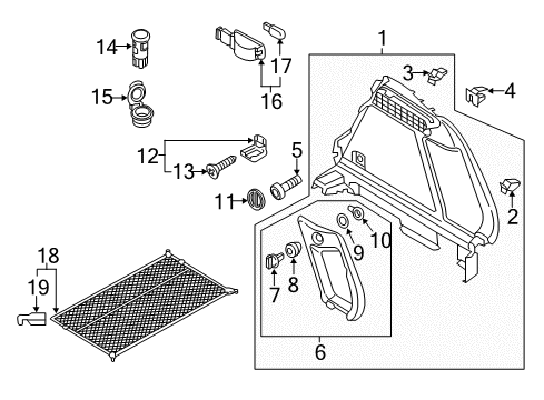 2017 Audi Q3 Interior Trim - Rear Body Diagram