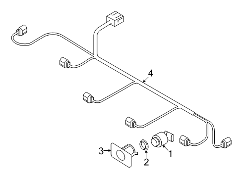 2024 Audi SQ8 e-tron Electrical Components - Front Bumper Diagram 4