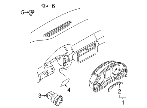 2004 Audi A4 Cluster & Switches Diagram