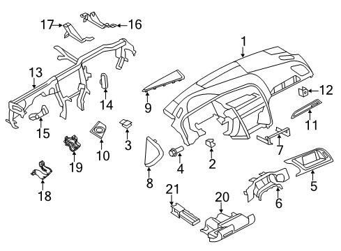 2009 Audi Q5 Instrument Panel Diagram