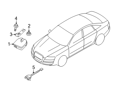 2014 Audi RS5 Anti-Theft Components Diagram