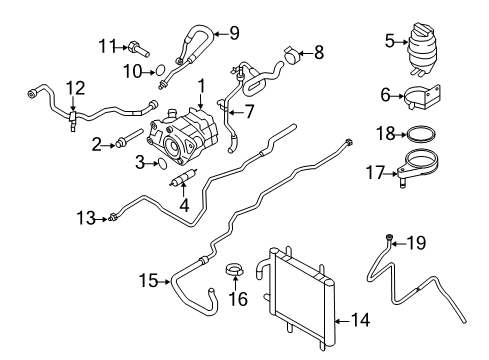 2011 Audi R8 P/S Pump & Hoses Diagram 2
