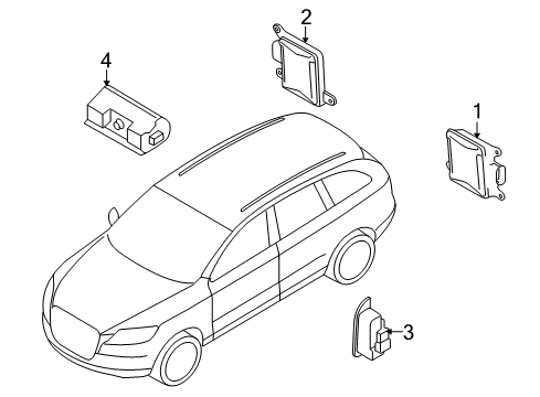 2012 Audi Q7 Electrical Components Diagram 2