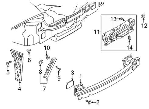 2022 Audi RS7 Sportback Bumper & Components - Rear Diagram 2
