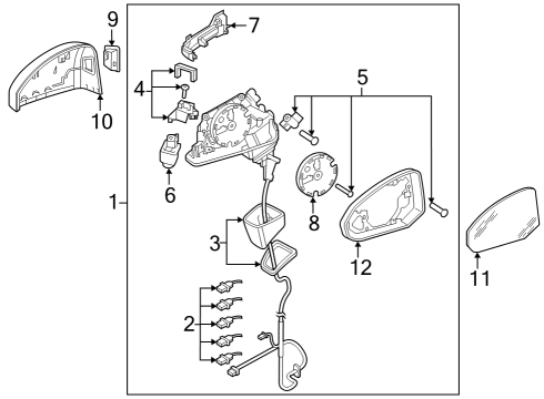 2020 Audi Q3 Mirror Motor Diagram for 81A-959-578
