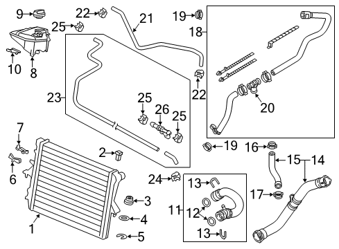 2012 Audi Q7 Radiator & Components Diagram 4
