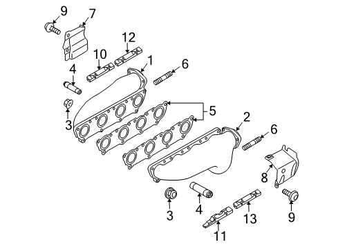 2010 Audi S5 Exhaust Manifold Diagram for 079-253-033-AK