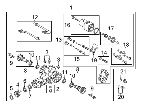 2013 Audi S5 Axle & Differential - Rear Diagram