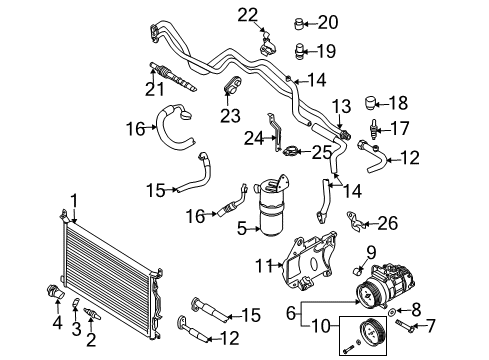 2005 Audi A8 Quattro A/C Compressor Diagram
