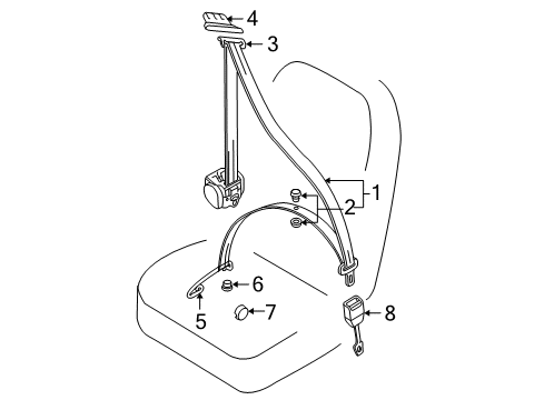 2008 Audi A4 Quattro Front Seat Belts Diagram