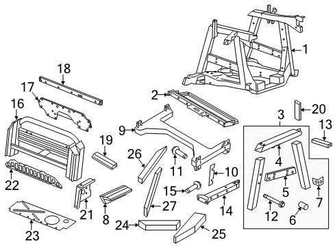 2012 Audi R8 Spacer Plate Upper Bolt Diagram for WHT-002-459