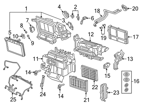 2024 Audi Q5 A/C & Heater Control Units Diagram