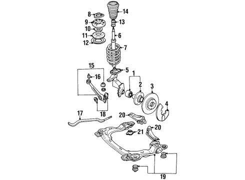 1990 Audi 100 Quattro Front Brakes Diagram