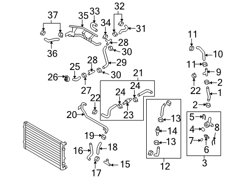 2009 Audi TT Quattro Temperature Sensor O-Ring Diagram for N-903-168-02