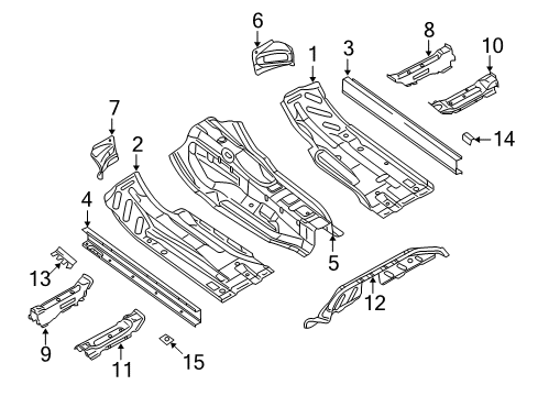 2013 Audi RS5 Floor & Rails Diagram 2