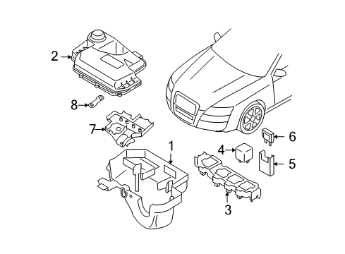 2009 Audi S6 Relay Plate Diagram for 4E0-937-503-D