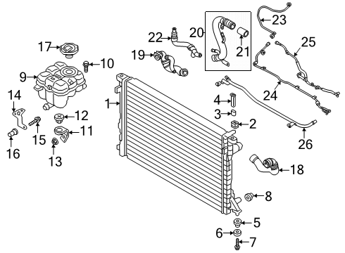 2025 Audi SQ7 Radiator & Components Diagram