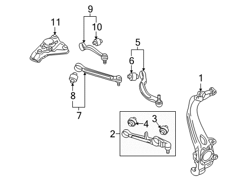 2007 Audi A4 Quattro Front Suspension Components Diagram 4