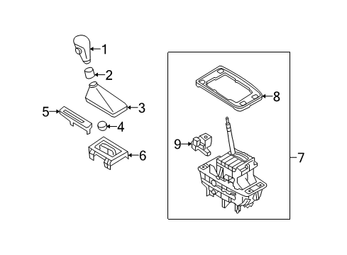 2011 Audi S6 Shift Boot Diagram for 4F1-713-118-A-N60