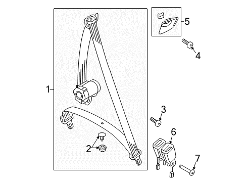2018 Audi Q7 Third Row Seat Belts Diagram