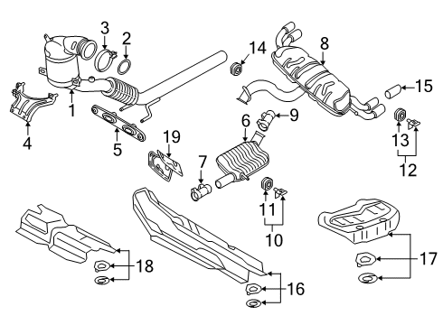 2020 Audi S3 Exhaust System Diagram 3