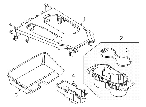 2025 Audi Q6 e-tron Console Diagram 2