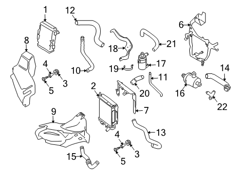 2004 Audi Allroad Quattro Radiator & Components Diagram 2