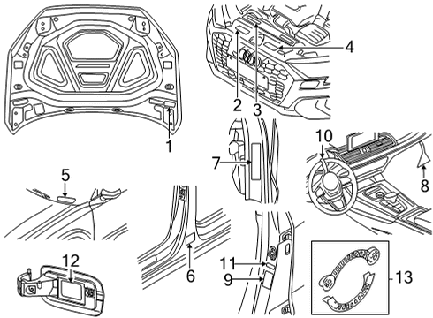 2024 Audi A3 Quattro Information Labels
