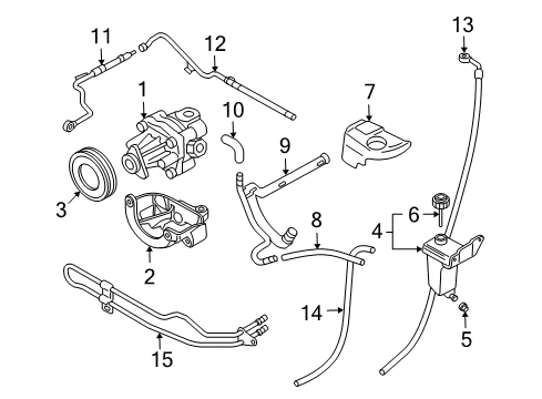 2004 Audi A4 P/S Pump & Hoses Diagram 6