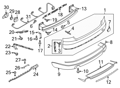 2013 Audi S8 Bumper & Components - Rear Diagram