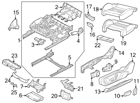 2023 Audi RS3 Power Seats Diagram